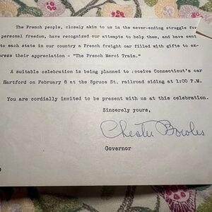 Chester B. Bowles — Signed Partial Letter | Governor, Ambassador Kennedy Admin